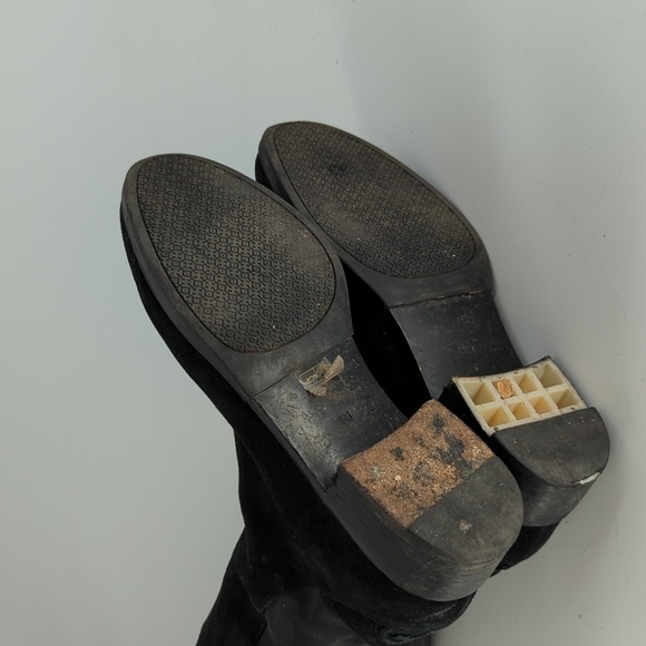 Tory Burch Over the Knee Thigh High Suede Boots Black 8 streetwear city classic - Picture 10 of 15